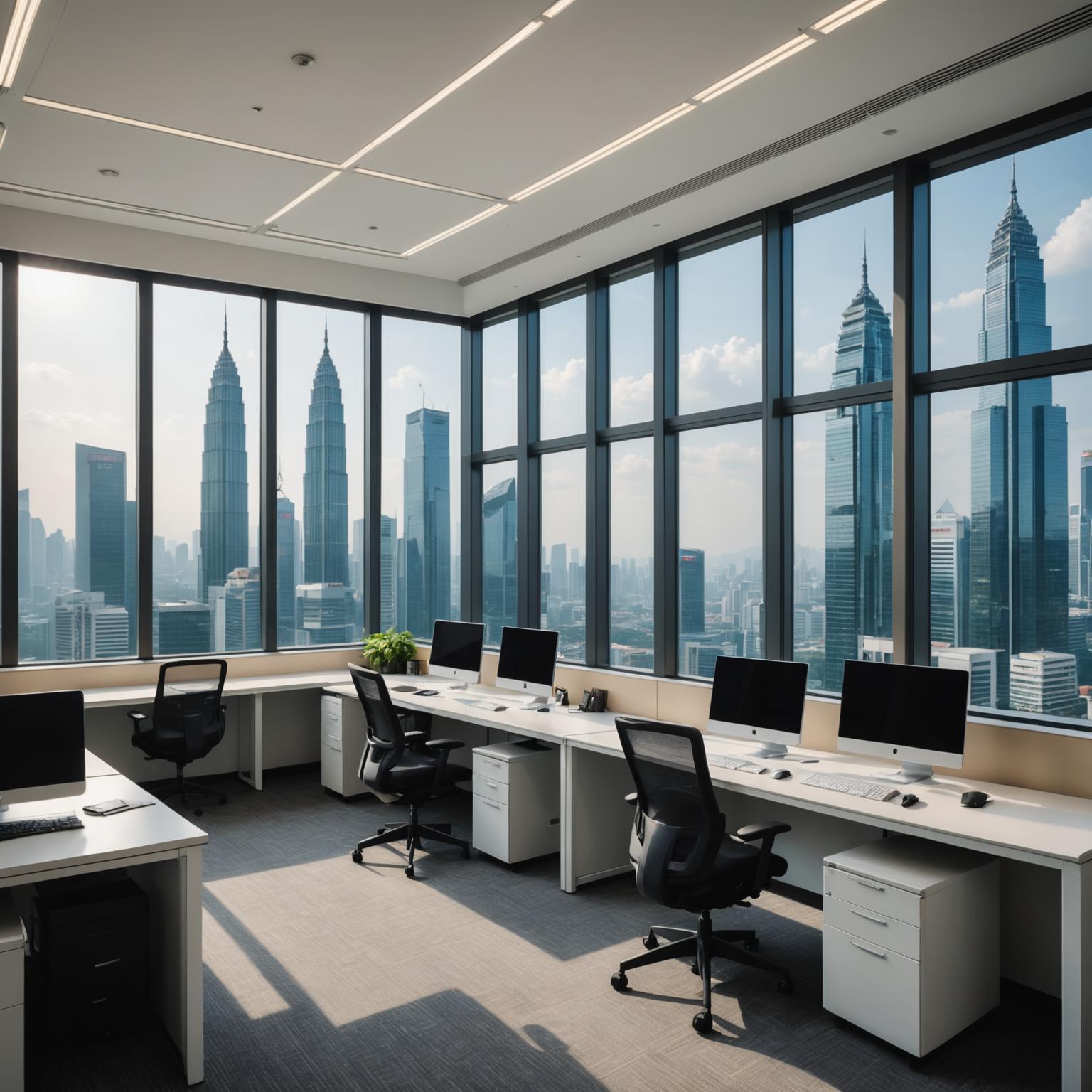 Clean modern open-plan office
